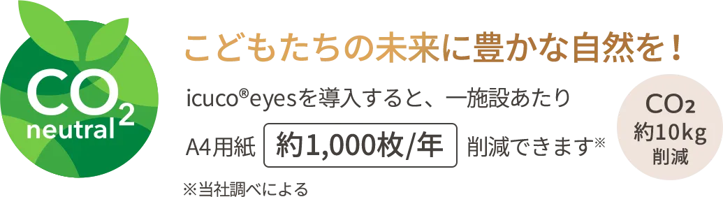 icucoは、SDGsの観点からCO2削減に貢献しています